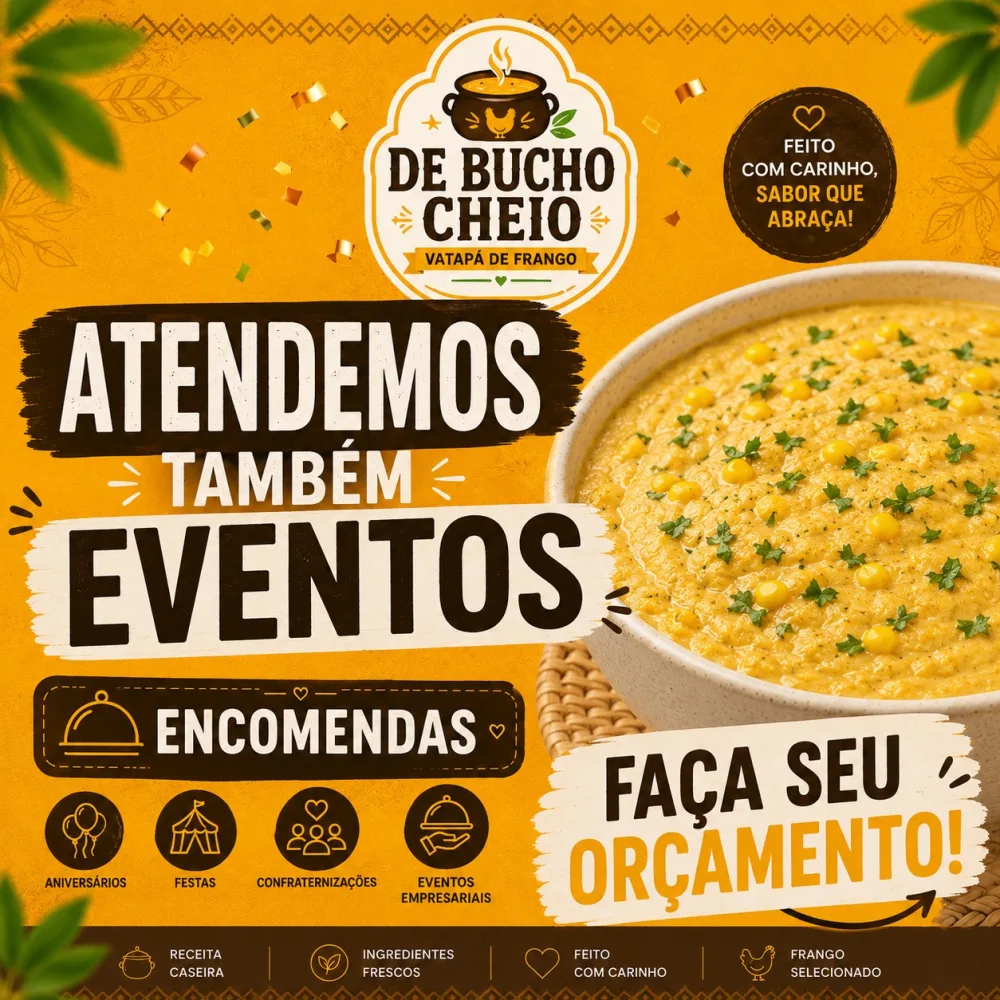 Atendemos também eventos - PREÇO ESPECIAL PARA EVENTOS